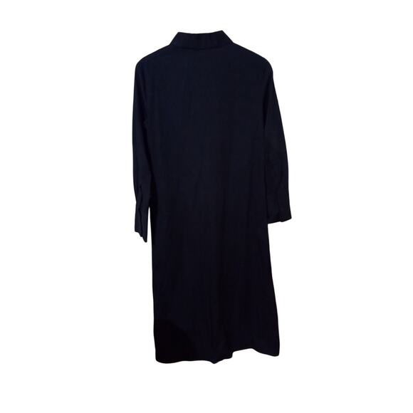 Zara Collection Long Sleeve Pullover Poplin Maxi Shirt Dress Blue Size Small - Picture 6 of 16